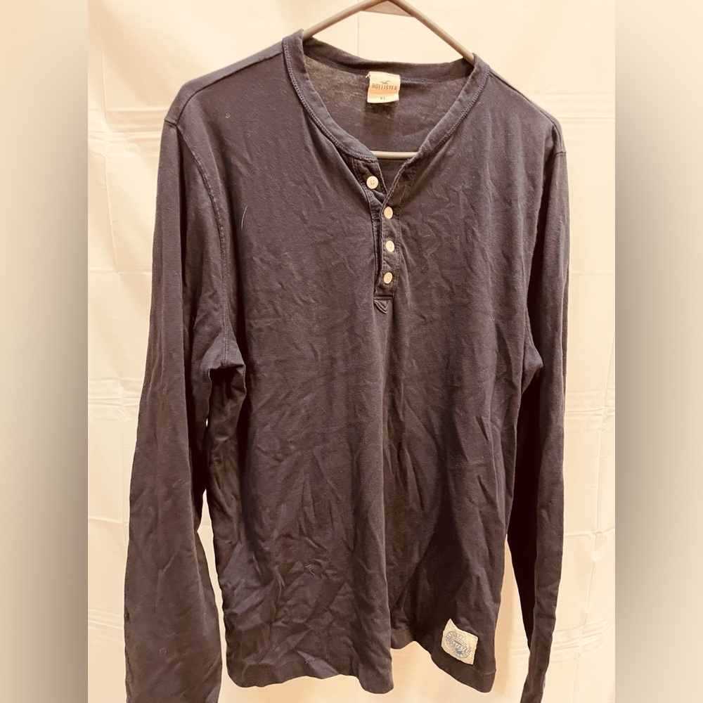 Hollister Henley XL Navy